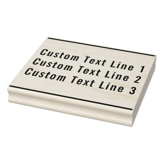 Traditioneel aangepast zakelijk 3 regels Serif-tek Rubberstempel (Stempel)