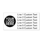 Traditioneel aangepast zakelijk 6 regels met logo  zelfinktende stempel (Design)