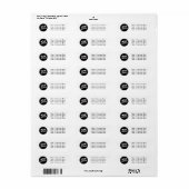 Traditioneel aangepast zakelijk serif-tekstblok va etiket (Full Sheet)
