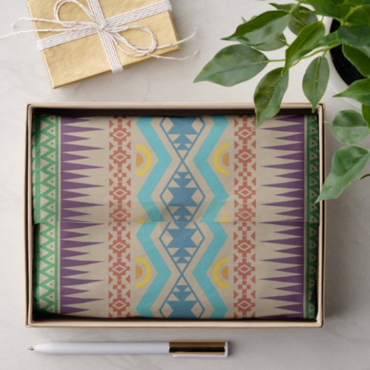 Traditioneel Abstract Aztec Geometric Pattern Brow Tissuepapier (Geschenk)