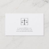 Traditioneel advocaat op schaal van de wet Waterme Visitekaartje (Achterkant)