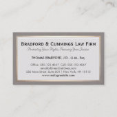 Traditioneel advocatenkantoor visitekaartje (Voorkant)