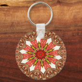 Traditioneel Afrikaans-Aziatische patroon Sleutelhanger (Voorkant)