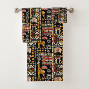 Traditioneel Afrikaans etnisch ornament, tribaal p Bad Handdoek