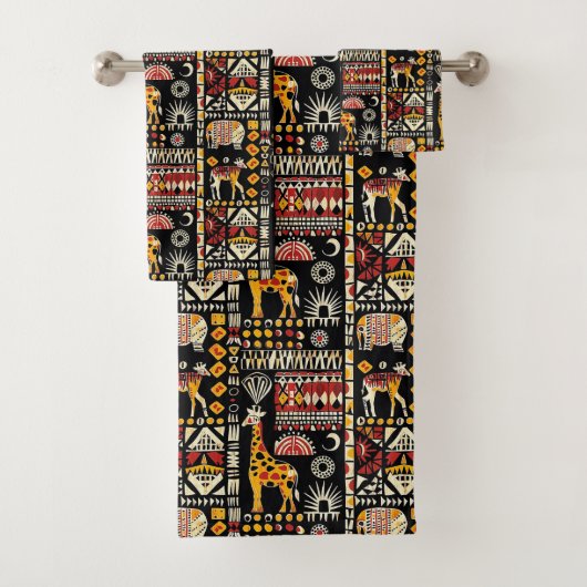 Traditioneel Afrikaans etnisch ornament, tribaal p Bad Handdoek (Insitu)