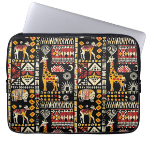 Traditioneel Afrikaans etnisch ornament, tribaal p Laptop Sleeve