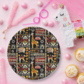 Traditioneel Afrikaans etnisch ornament, tribaal p Papieren Bordje (Feest)