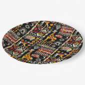 Traditioneel Afrikaans etnisch ornament, tribaal p Papieren Bordje (Gekanteld)
