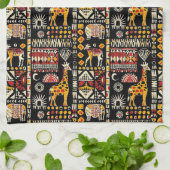 Traditioneel Afrikaans etnisch ornament, tribaal p Theedoek (Gevouwen)