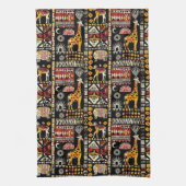 Traditioneel Afrikaans etnisch ornament, tribaal p Theedoek (Verticaal)