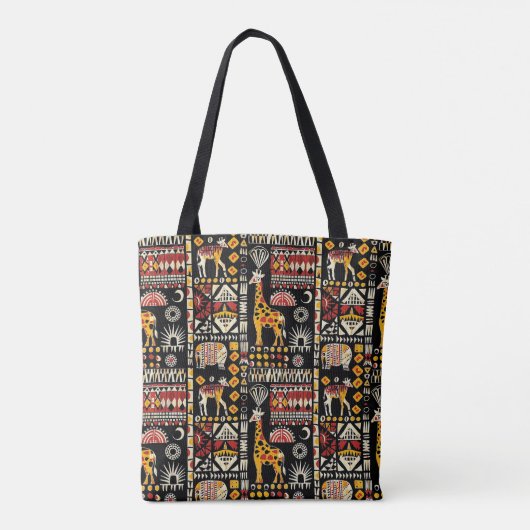 Traditioneel Afrikaans etnisch ornament, tribaal p Tote Bag (Achterkant)