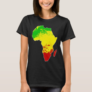 Traditioneel Afrikaans Rastafarisch Patroon T-shirt