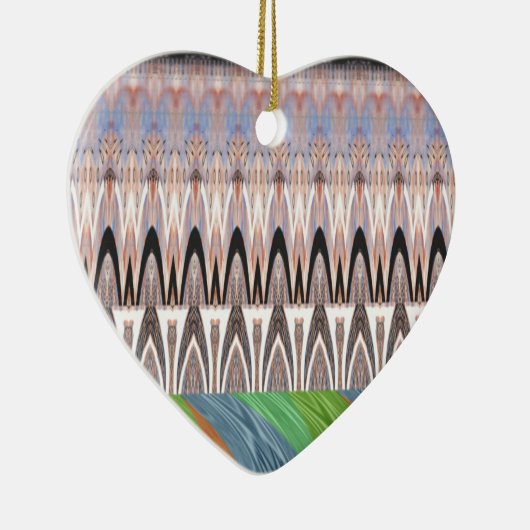 Traditioneel Afrikaanse Aziatische patroon Keramisch Ornament (Rechts)