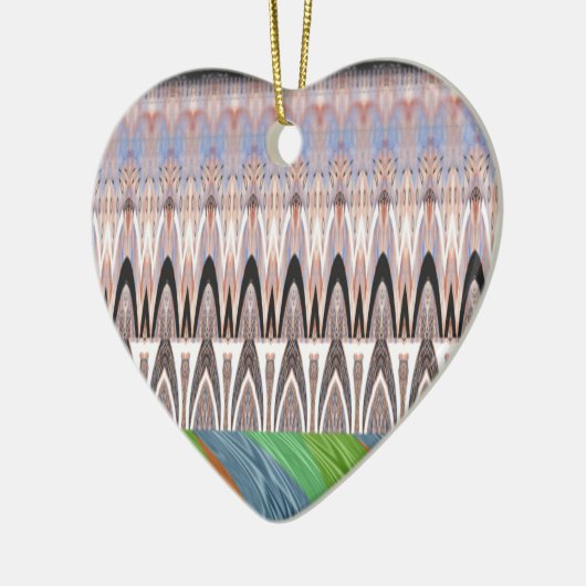 Traditioneel Afrikaanse Aziatische patroon Keramisch Ornament (Links)