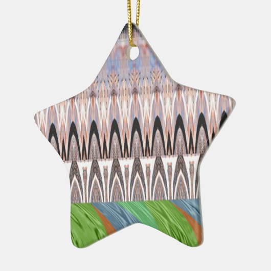 Traditioneel Afrikaanse Aziatische patroon Keramisch Ornament (Links)