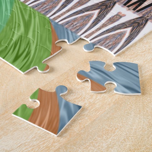 Traditioneel Afrikaanse Aziatische patroon Legpuzzel (Zijkant)