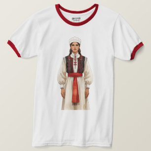 Traditioneel Albanees kostuum portret   Erfgoed T T-shirt
