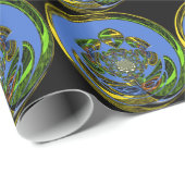 Traditioneel alleen blauw cadeaupapier (Rol Hoek)