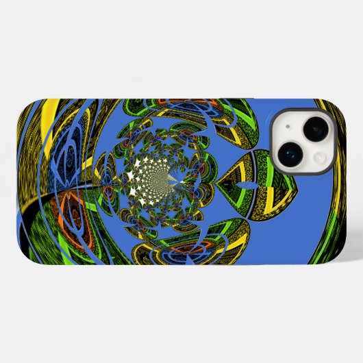 Traditioneel alleen blauw Case-Mate iPhone case (Achterkant (horizontaal))