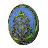 Traditioneel alleen blauw dartbord (Voorkant Rechts)