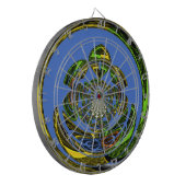 Traditioneel alleen blauw dartbord (Voorkant Links)