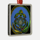 Traditioneel alleen blauw metalen ornament (Rechts)