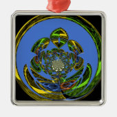 Traditioneel alleen blauw metalen ornament (Voorkant)