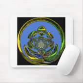 Traditioneel alleen blauw muismat (Met muis)