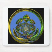 Traditioneel alleen blauw muismat (Voorkant)