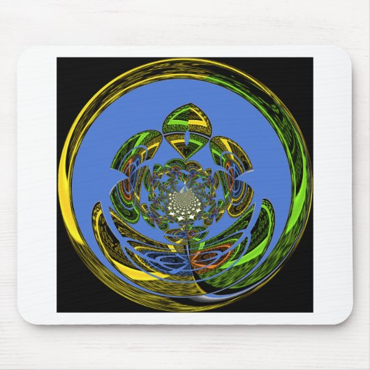 Traditioneel alleen blauw muismat (Voorkant)