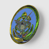 Traditioneel alleen blauw ronde klok (Hoek)