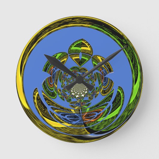 Traditioneel alleen blauw ronde klok (Voorkant)