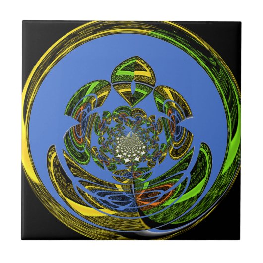 Traditioneel alleen blauw tegeltje (Voorkant)