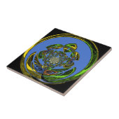 Traditioneel alleen blauw tegeltje (Zijkant)