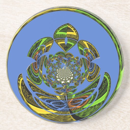 Traditioneel alleen blauw zandsteen onderzetter (Voorkant)