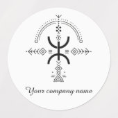 Traditioneel Amazigh-tatoeagesymbool Labels (Design 1)