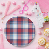 Traditioneel Amerikaans Rood Blauw Patroon Papieren Bordje (Feest)