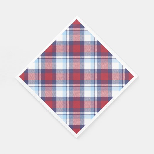 Traditioneel Amerikaans Rood Blauw Patroon Servetten (Hoek)