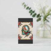 Traditioneel Amerikaans Tatoo afbeelding Visitekaartje (Staand voorkant)