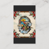 Traditioneel Amerikaans Tatoo afbeelding Visitekaartje (Achterkant)