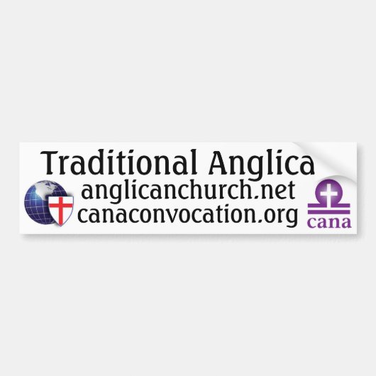 Traditioneel Anglicaans Bumpersticker (Voorkant)