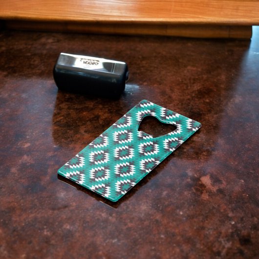 Traditioneel Azteeks patroon Creditkaart Flessenopener