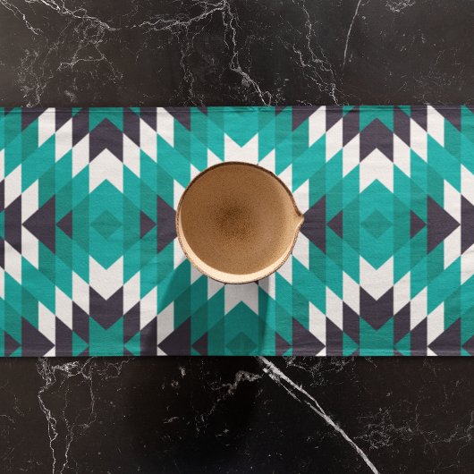 Traditioneel Azteeks patroon Korte Tafelloper