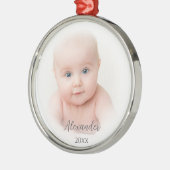 Traditioneel Baby foto Ornament (Links)