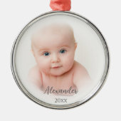 Traditioneel Baby foto Ornament (Voorkant)