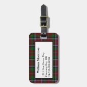 Traditioneel Bagagelabel met montarose Tartan (Voorkant verticaal)