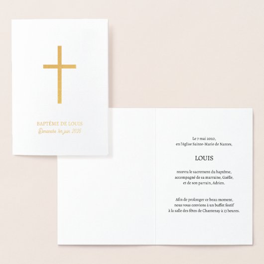 Traditioneel Bapteme-deel Folie Kaarten (Display)