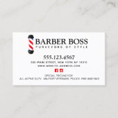 Traditioneel Barber Barbershop Visitekaartje (Voorkant)