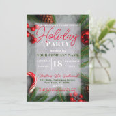 Traditioneel Bedrijf Kerstvakantie Partij Kaart (Staand voorkant)
