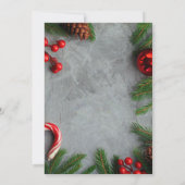 Traditioneel Bedrijf Kerstvakantie Partij Kaart (Achterkant)